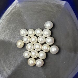 10pc white Genuine Akoya Japanese Cultured Pearls 4.5 mm-5.1mm Beaded add on